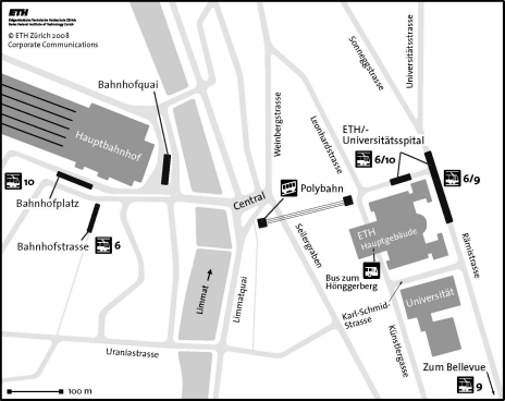 Directions from Main Station to ETH CAB building